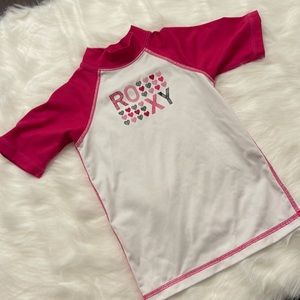 Roxy girls rash guard size 4